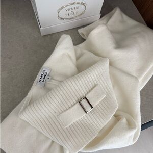 Frankies Fleur Cloud Knit Pants in Snow White